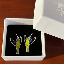 Load image into Gallery viewer, Orange-bellied Parrot earrings