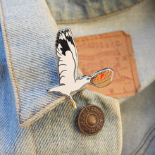 Load image into Gallery viewer, Seagull stole my Pie pin