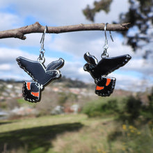 Load image into Gallery viewer, Red-tailed Black Cockatoo earrings
