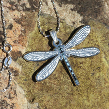 Load image into Gallery viewer, Blue-tailed Damselfly Pendant
