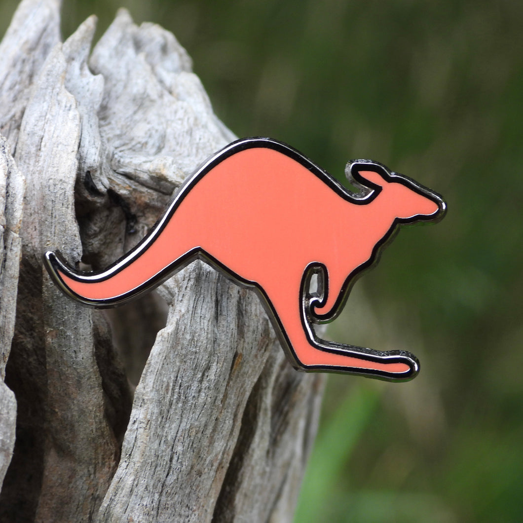 Kangaroo pin orange sunrise
