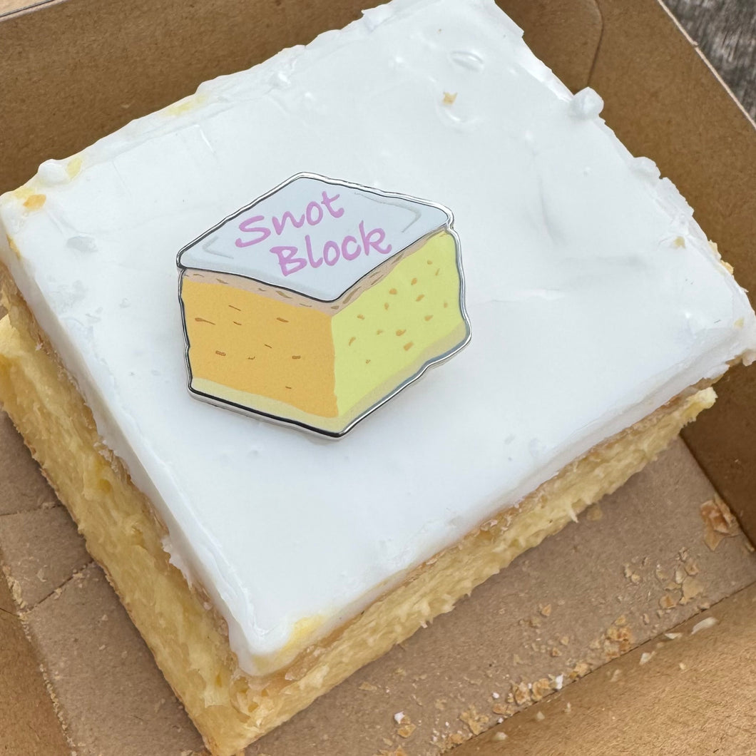 Vanilla Slice ‘Snot Block’ pin