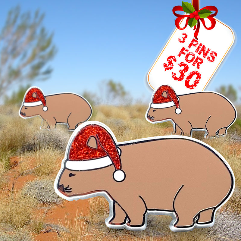 Three Wombat Santa’s