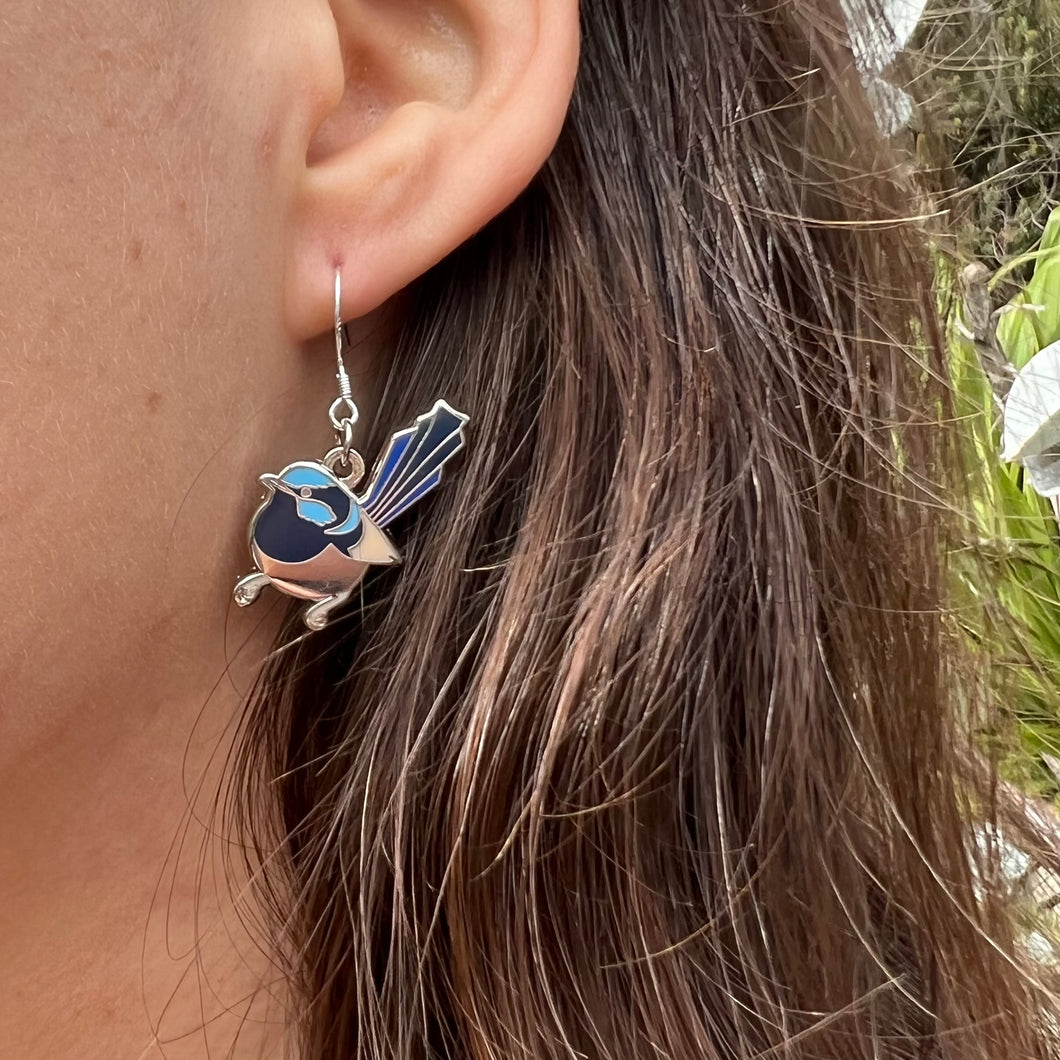 Superb Fairywren earrings