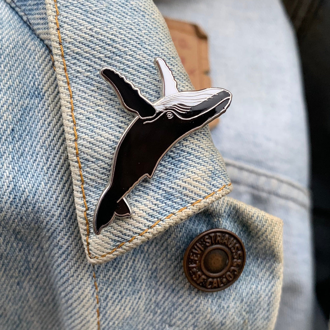 Humpback whale pin