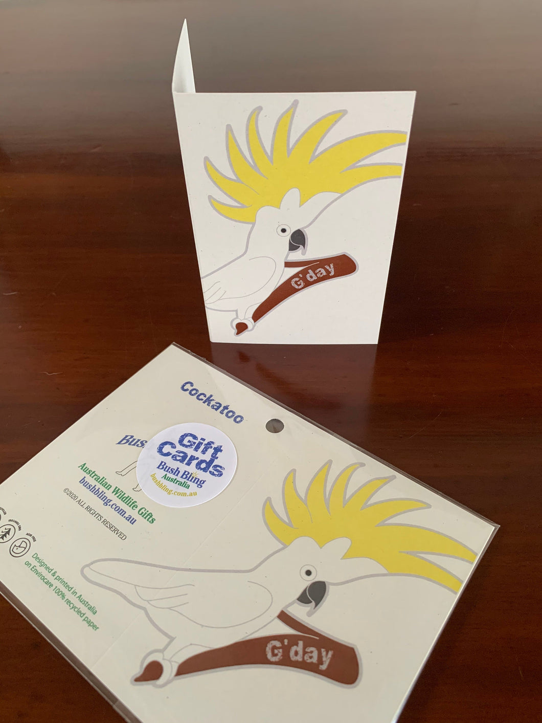 Cockatoo gift card