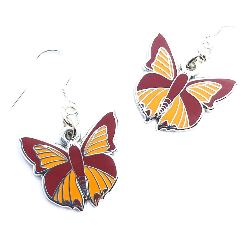 Eltham Copper Butterfly earrings