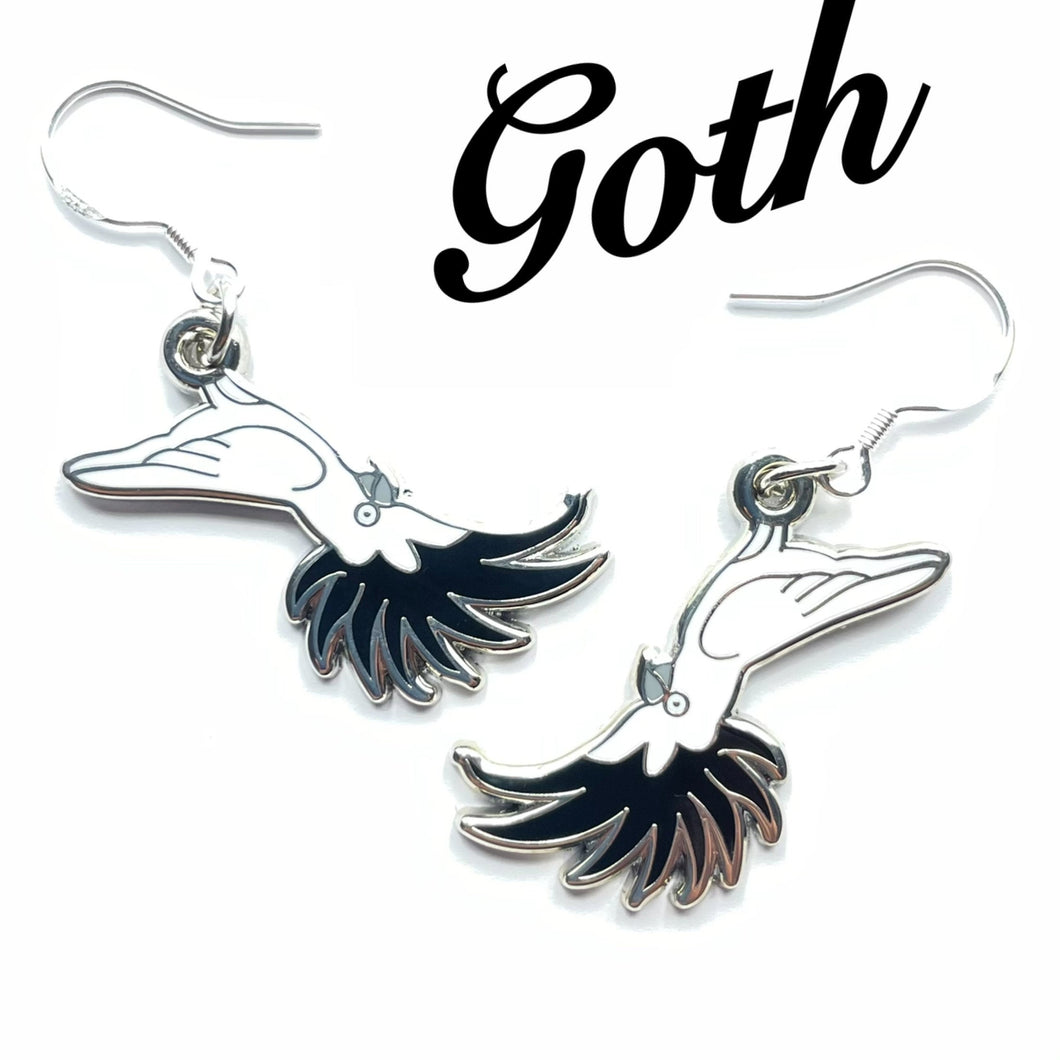 Goth Cockatoo earrings